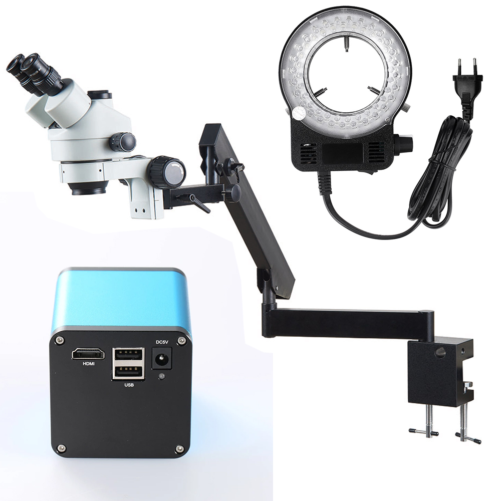 Trinocular Stereo Microscope 7X-45X - Konektor Penjepit Sambungan Lipat Lengan Artikulasi