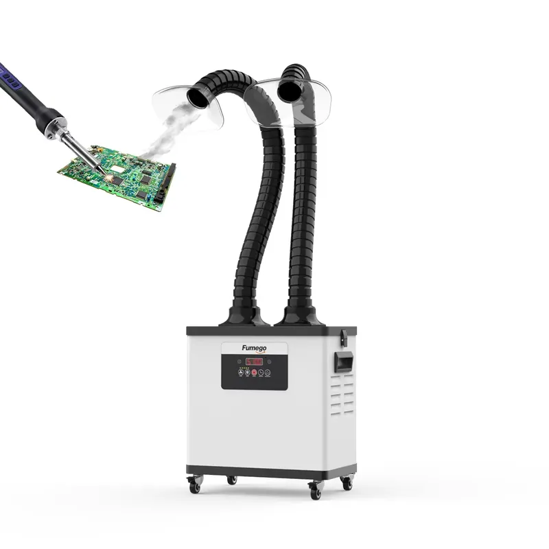 Fume Extractor Soldering Dual Arm - DX1002 Dual-Arm 200W Penghisap Asap &