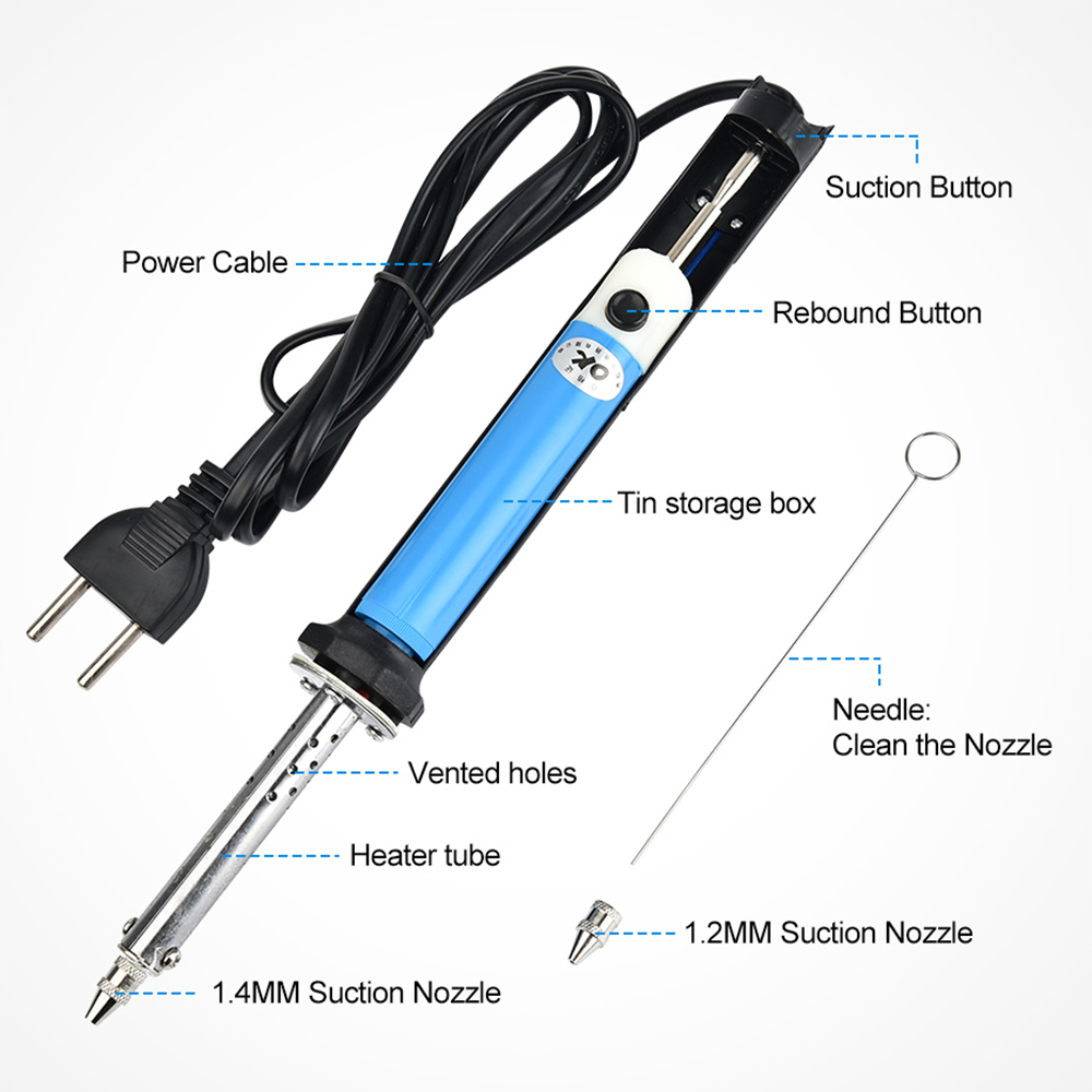 AC 110V/220V Pena Pengisap Tim - Desoldering Pump Electric Vacuum Station ulasan dan harga