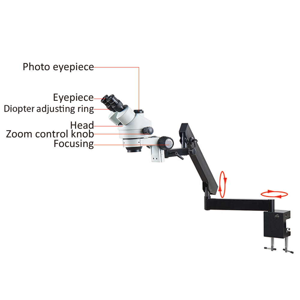 Konektor Penjepit Sambungan Li - Trinocular Stereo Microscope 7X-45X ulasan dan harga