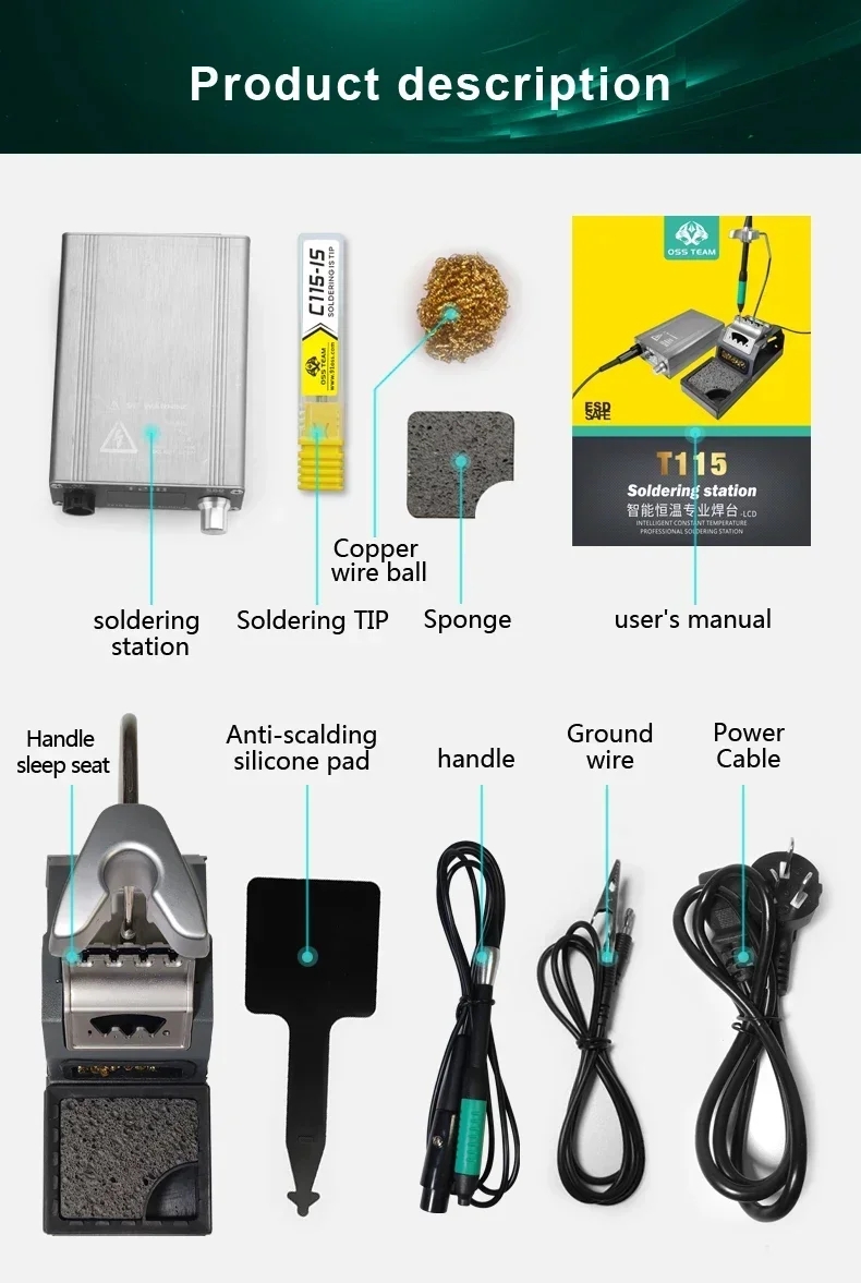 Stasiun Solder Listrik Mikro N - C115 Nano Soldering Iron Station ulasan dan harga