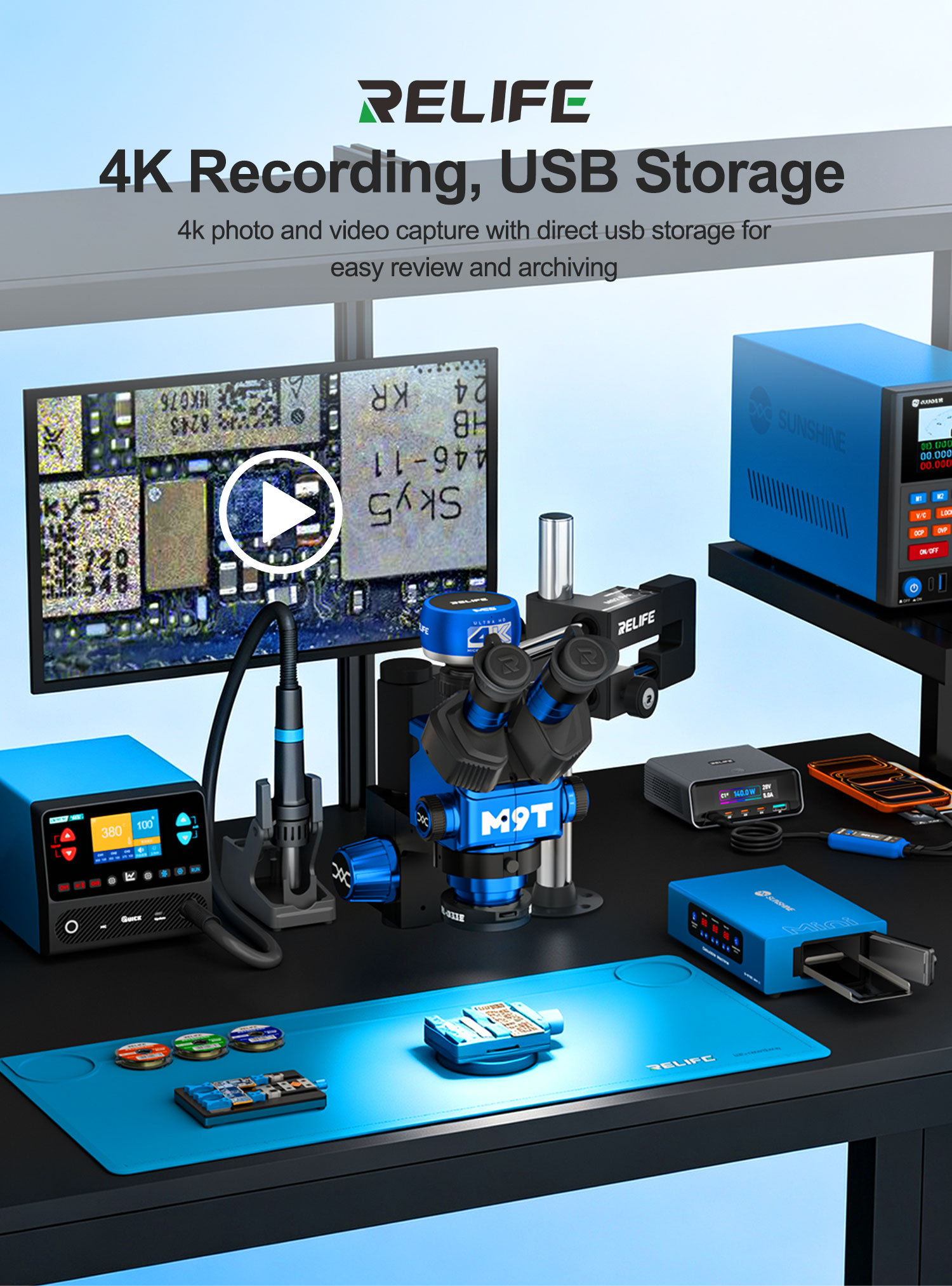 Kamera Mikroskop RELIFE MC5 4K - 4K Microscope Camera Sony Sensor ulasan dan harga