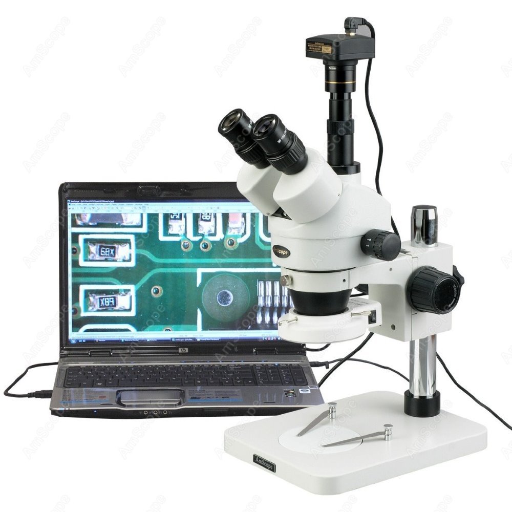 Mikroskop Stereo Zoom Trinokul - Trinocular Stereo Microscope 7X-45X ulasan dan harga